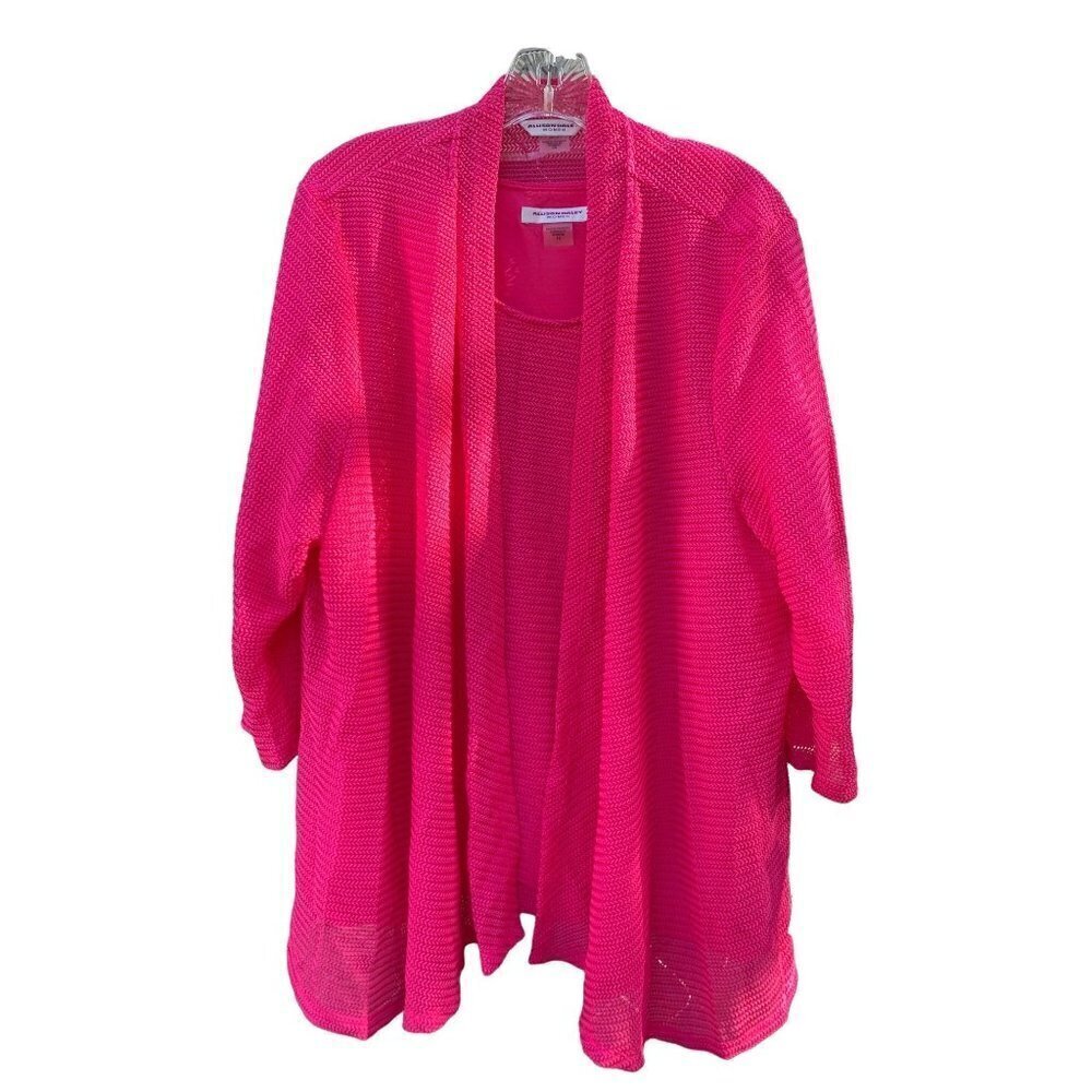 Allison Daley Women's Casual Set Cardigan & Tank Top Size 2X